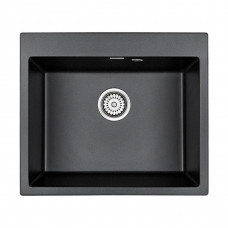 Мойка кварцевая KANTE 60, IT-GRANIT, PM106052-BL, черный, 600х520 мм, Paulmark