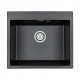 Мойка кварцевая KANTE 60, IT-GRANIT, PM106052-BL, черный, 600х520 мм, Paulmark Мойка кварцевая KANTE 60, IT-GRANIT, PM106052-BL, черный, 600х520 мм, Paulmark