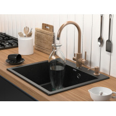 Мойка кварцевая KANTE 60, IT-GRANIT, PM106052-BL, черный, 600х520 мм, Paulmark