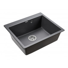 Мойка кварцевая KANTE 60, IT-GRANIT, PM106052-DG, графит, 600х520 мм, Paulmark