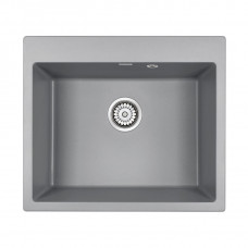 Мойка кварцевая KANTE 60, IT-GRANIT, PM106052-GRM, серый металлик, 600х520 мм, Paulmark