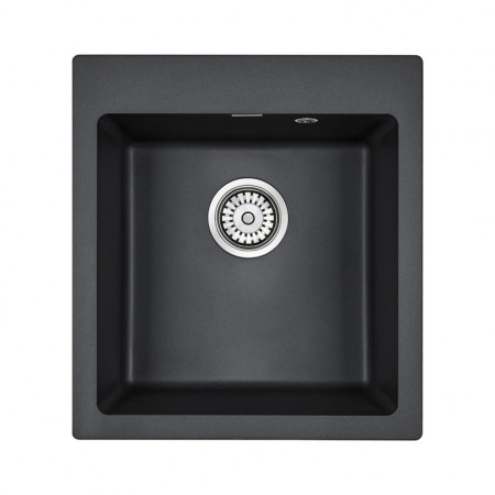 Мойка кварцевая KANTE 45, IT-GRANIT, PM104651-BL, черный, 460х510 мм, Paulmark Мойка кварцевая KANTE 45, IT-GRANIT, PM104651-BL, черный, 460х510 мм, Paulmark