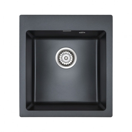 Мойка кварцевая KANTE 45, IT-GRANIT, PM104651-BLM, черный металлик, 460х510 мм, Paulmark Мойка кварцевая KANTE 45, IT-GRANIT, PM104651-BLM, черный металлик, 460х510 мм, Paulmark