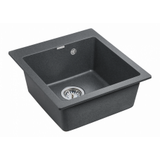 Мойка кварцевая KANTE 45, IT-GRANIT, PM104651-DG, графит, 460х510 мм, Paulmark