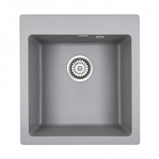 Мойка кварцевая KANTE 45, IT-GRANIT, PM104651-GRM, серый металлик, 460х510 мм, Paulmark