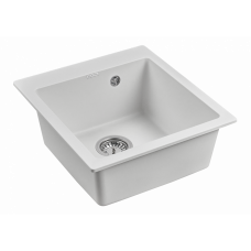 Мойка кварцевая KANTE 45, IT-GRANIT, PM104651-WH, белый, 460х510 мм, Paulmark