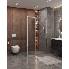 Душевой уголок Cezares MOLVENO-AHF-31-120/80-C-CR-IV, 120х80х195, профиль хром, стекло прозрачное