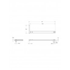 Душевая перегородка BelBagno UNO-L-1-TB-60-C-GM профиль оружейная сталь, стекло прозрачное