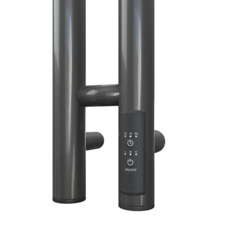 Полотенцесушитель электрический Point Деметра PN12812GB П3 80x1200 диммер справа, графит блеск Полотенцесушитель электрический Point Деметра PN12812GB П3 80x1200 диммер справа, графит блеск