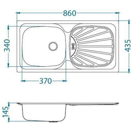 Мойка Alveus Basic 80 Lei-60 нерж сталь (860 х 435) Мойка Alveus Basic 80 Lei-60 нерж сталь (860 х 435)