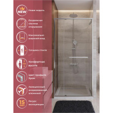 Душевая дверь Cezares LUX-B-FS-11-100-C-CR, 100х195, профиль хром, стекло прозрачное