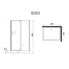 Душевая кабина Grossman Classic GR172QL (120х80х205) дверь распашная,4 места