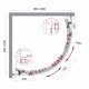 Душевой уголок BelBagno ACQUA-R-2-100-C-Cr