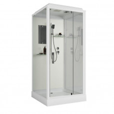 Душевая кабина Niagara Standart ST80/15Q (80х80х215) квадрат,поддон 15см,распашная,проф.белый,3 места
