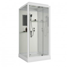 Душевая кабина Niagara Standart ST80/15Q (80х80х215) квадрат,поддон 15см,распашная,проф.белый,3 места
