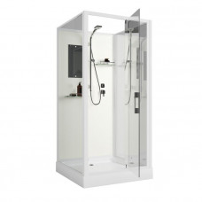 Душевая кабина Niagara Standart ST80/15Q/BK (80х80х200) квадрат,поддон 15см,распашная,проф.белый,без крыши,3 места