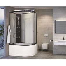 Душевая кабина Niagara Ultra NG-1910-01L (120х80х220) высокий поддон(48см),черный,стекло тонированное,4 места