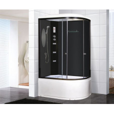 Душевая кабина Niagara Ultra NG-214-01LN (120х80х220) высокий поддон(48см),черный,стекло тонированное,4 места