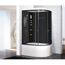 Душевая кабина Niagara Ultra NG-214-01LN (120х80х220) высокий поддон(48см),черный,стекло тонированное,4 места