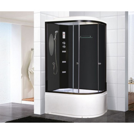Душевая кабина Niagara Ultra NG-214-01LN (120х80х220) высокий поддон(48см),черный,стекло тонированное,4 места