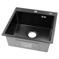 Мойка для кухни нерж.сталь Vans KVADRO 500*500 BLACK DECOR (Чёрный)(компл. дозатор)