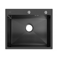 Мойка для кухни нерж.сталь Vans KVADRO 600*500 BLACK DECOR (Чёрный)(компл. дозатор)
