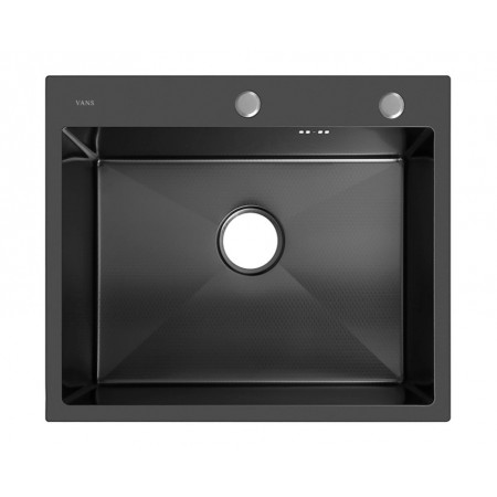 Мойка для кухни нерж.сталь Vans KVADRO 600*500 BLACK DECOR (Чёрный)(компл. дозатор) Мойка для кухни нерж.сталь Vans KVADRO 600*500 BLACK DECOR (Чёрный)(компл. дозатор)