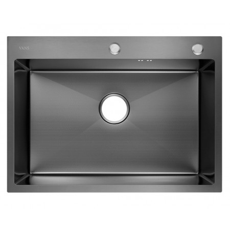 Мойка для кухни нерж.сталь Vans KVADRO 700*500 BLACK DECOR (Чёрный)(компл. дозатор) Мойка для кухни нерж.сталь Vans KVADRO 700*500 BLACK DECOR (Чёрный)(компл. дозатор)