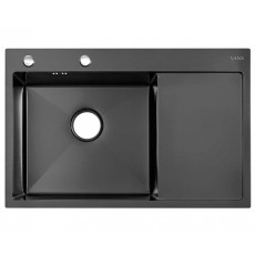 Мойка для кухни нерж.сталь Vans MATRIX 780*500/L BLACK (Чёрный)(компл. дозатор)