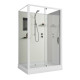 Душевая кабина Niagara Standart ST120/90/15Q/BK (120х90х200) прямоугольник,поддон 15см,распашная,проф.белый,без крыши,3 места