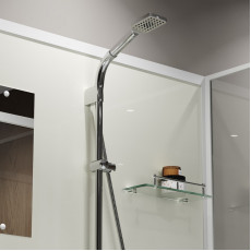Душевая кабина Niagara Standart ST120/90/15Q/BK (120х90х200) прямоугольник,поддон 15см,распашная,проф.белый,без крыши,3 места