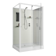 Душевая кабина Niagara Standart ST120/90/15Q/BK (120х90х200) прямоугольник,поддон 15см,распашная,проф.белый,без крыши,3 места