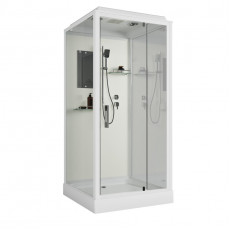 Душевая кабина Niagara Standart ST90/15Q (90х90х215) квадрат,поддон 15см,распашная,проф.белый,3 места