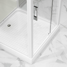 Душевая кабина Niagara Standart ST90/15Q/BK (90х90х200) квадрат,поддон 15см,распашная,проф.белый,без крыши,3 места