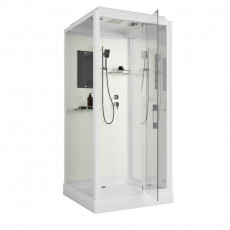 Душевая кабина Niagara Standart ST100/15Q (100х100х215) квадрат,поддон 15см,распашная,проф.белый,3 места