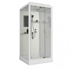 Душевая кабина Niagara Standart ST100/15Q (100х100х215) квадрат,поддон 15см,распашная,проф.белый,3 места