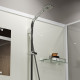 Душевая кабина Niagara Standart ST100/80/15Q/BK (100х80х200) прямоугольник,поддон 15см,распашная,проф.белый,без крыши,3 места