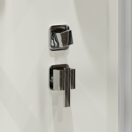 Душевая кабина Niagara Standart ST100/15Q/BK (100х100х200) квадрат,поддон 15см,распашная,проф.белый,без крыши,3 места