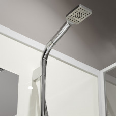 Душевая кабина Niagara Standart ST100/15Q/BK (100х100х200) квадрат,поддон 15см,распашная,проф.белый,без крыши,3 места