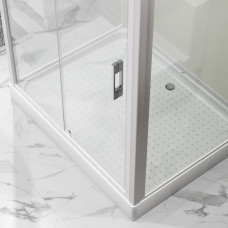 Душевая кабина Niagara Standart ST100/80/15Q (100х80х215) прямоугольник,поддон 15см,распашная,проф.белый,3 места