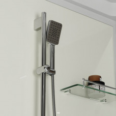 Душевая кабина Niagara Standart ST100/80/15Q (100х80х215) прямоугольник,поддон 15см,распашная,проф.белый,3 места