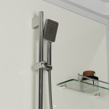 Душевая кабина Niagara Standart ST100/80/15Q (100х80х215) прямоугольник,поддон 15см,распашная,проф.белый,3 места