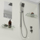 Душевая кабина Niagara Standart ST100/80/15Q (100х80х215) прямоугольник,поддон 15см,распашная,проф.белый,3 места