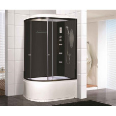 Душевая кабина Niagara Ultra NG-214-01RN (120х80х220) высокий поддон(48см),черный,стекло тонированное,4 места
