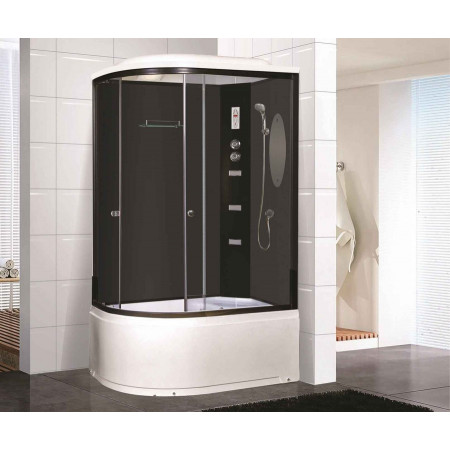Душевая кабина Niagara Ultra NG-214-01RN (120х80х220) высокий поддон(48см),черный,стекло тонированное,4 места