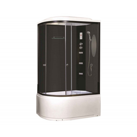 Душевая кабина Niagara Ultra NG-214-01RN (120х80х220) высокий поддон(48см),черный,стекло тонированное,4 места