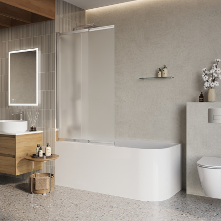Шторка на ванну BelBagno LUCE-VF-11-90/145-P-Cr Шторка на ванну BelBagno LUCE-VF-11-90/145-P-Cr