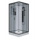 Душевая кабина Niagara Premium NG-6902-01GQ BLACK (100х100х210) низкий поддон(16 см),черный,стекло тонированное,4 места