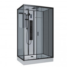 Душевая кабина Niagara Premium NG-6912-01GQR BLACK (120х80х210) низкий поддон(16 см),черный,стекло тонированное,5 мест