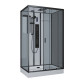 Душевая кабина Niagara Premium NG-6912-01GQR BLACK (120х80х210) низкий поддон(16 см),черный,стекло тонированное,5 мест